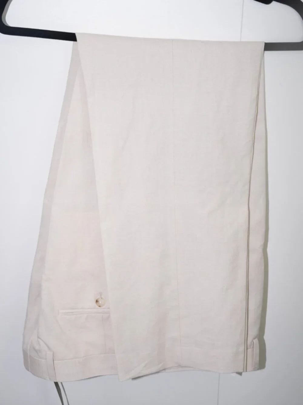 NWT: J.Crew Ludlow Slim-Fit Suit Pants Cream Linen Blend 33x30